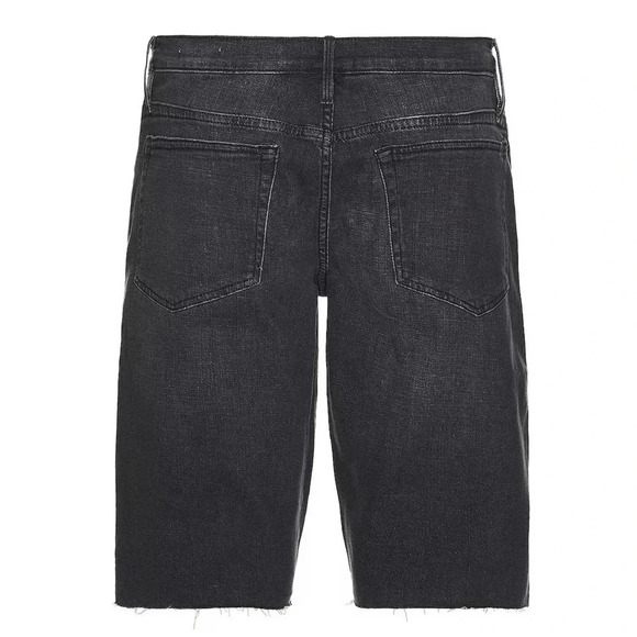 NWT FRAME DENIM L'homme Cut Off Denim Shorts - Black Denim Distressed - Picture 4 of 8